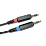 PC Audio Anschlusskabel f. Soundkarte an POLY Plantronixs - QD auf 2 x 3,5mm Klinkenstecker