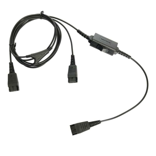 Supervisor-Kabel mit 3 x GN-QD Mikrofonstummschaltefunktion für Supervisor oder Schüler.
