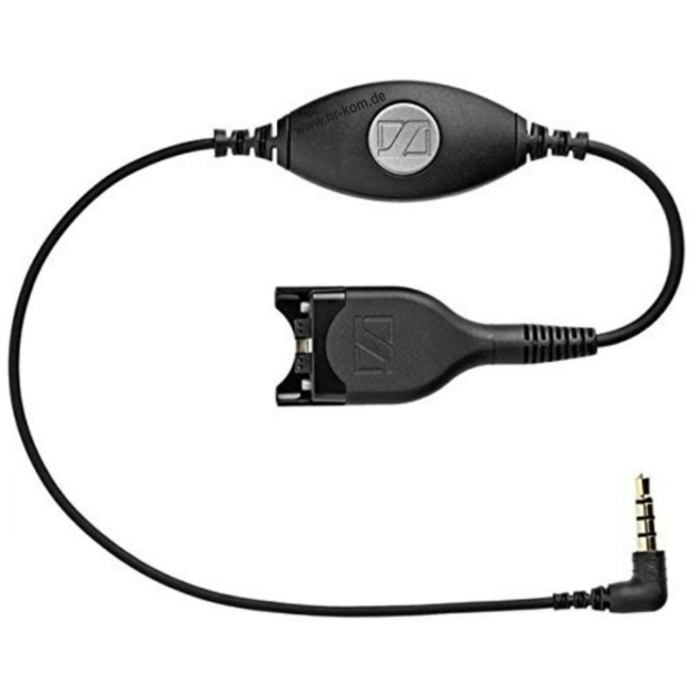 EPOS CMB 01 CTRL Adapterkabel mit Rufannahme-Taste QD auf 3,5mm Klinke für Anschluss von kabelgeb. Headsets an Smartphone