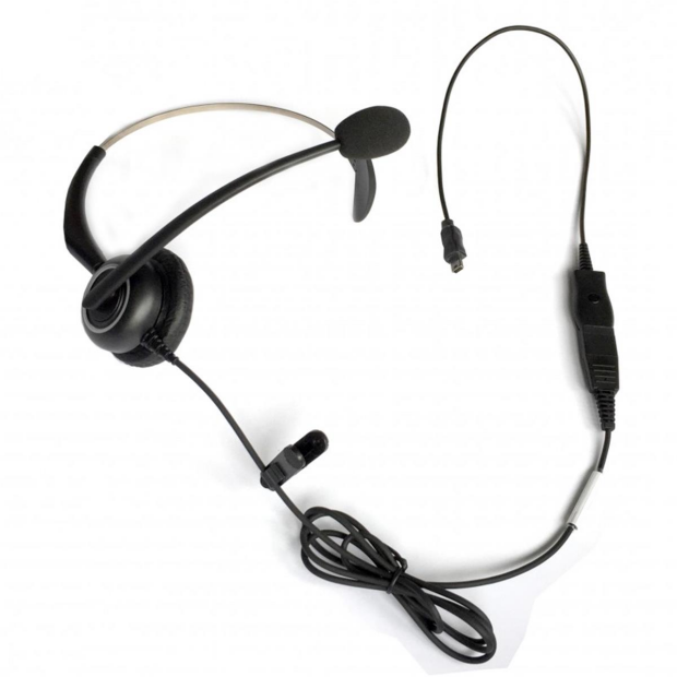 Mono Headset mit Mini USB Adapterkabel für Gigaset PTT für SL400 SL910, Speedphone 700