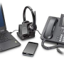 PLANTRONICS Savi 8220-M Office Stereo DECT Headset inkl. Basis ANC für Tischtelefon PC Mobiltelefon Microsoft zertifiziert Teams