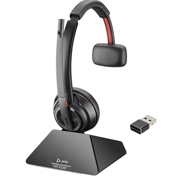 POLY Savi 8210 UC-M Mono DECT Headset inkl. USB-A Dongle Microsoft zertifiziert