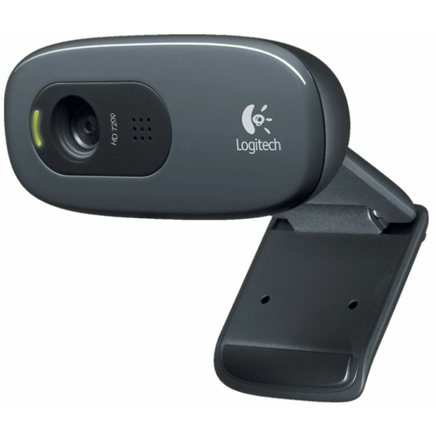 Logitech C270 HD Webcam, kabelgebunden - grau