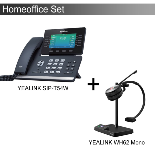 Yealink T54W +  Headset WH62 Mono