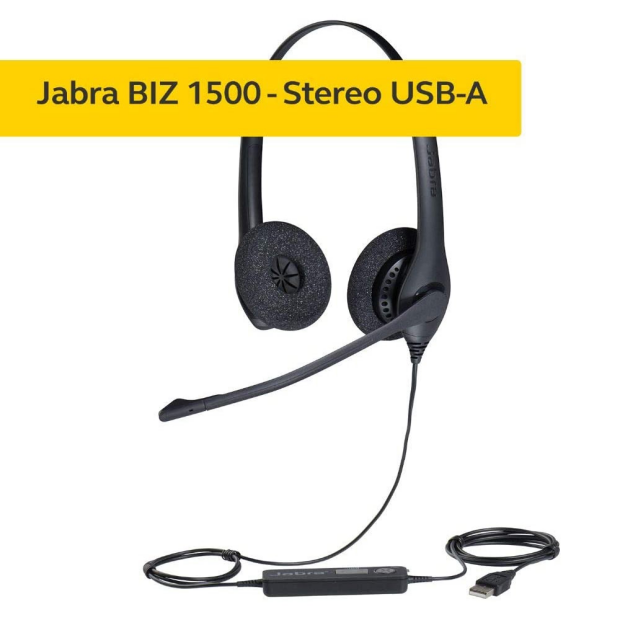 JABRA BIZ 1500 USB-A binaural, NC, Wideband