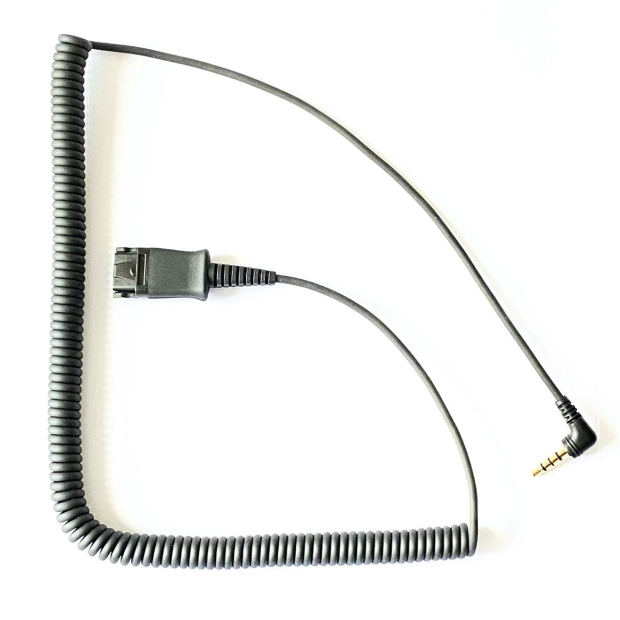 Poly 3,5 mm 4-polig Adapter Kabel spiral für PC LapTop