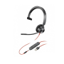 Poly Headset Blackwire C3315 monaural USB-A & 3,5 mm