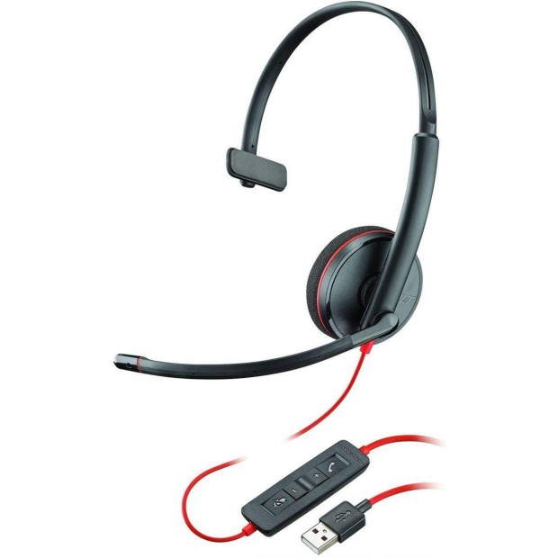 Poly Headset Blackwire C3215 monaural USB-A & 3,5 mm