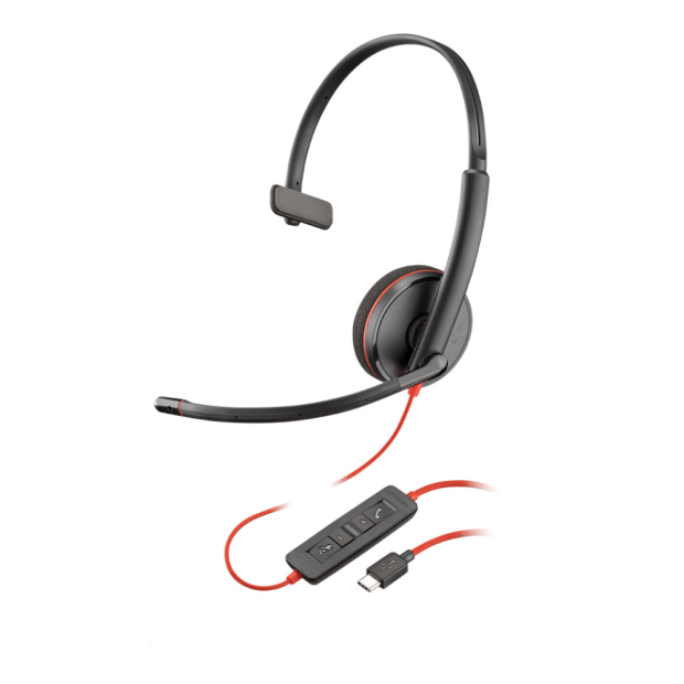 Poly Headset Blackwire C3215 monaural USB-C & 3,5 mm