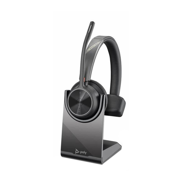 Poly BT Headset Voyager 4310 UC Mono USB-C Teams mit Stand
