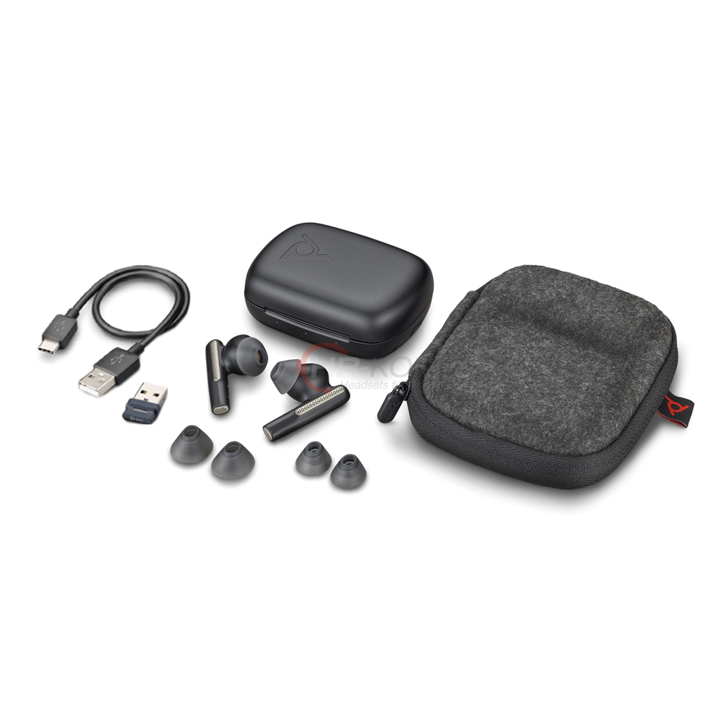 Poly Bluetooth Headset Voyager Free 60 UC Teams USB-A schwarz 220757-