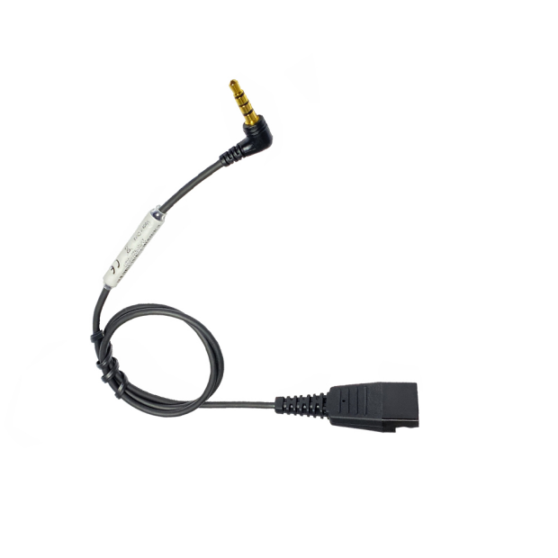 Anschluss-Kabel, 3,5 Kline 4-polig auf JABRA QD (Bsp, Blackberry, Iphon