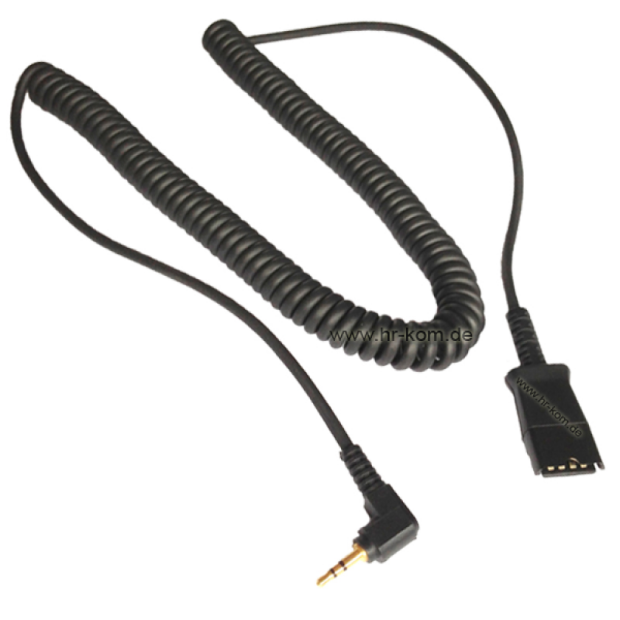 Plantronics Headset Kabel  2,5mm Klinke für Gigaset DL500A DX600A DX800A SK-39/PLX-QD Spiralkabel