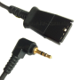 Plantronics Headset Kabel  2,5mm Klinke für Gigaset DL500A DX600A DX800A SK-39/PLX-QD Spiralkabel